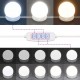 Sonata H Тоалетка с LED, опушен дъб, 74,5x40x141 см
