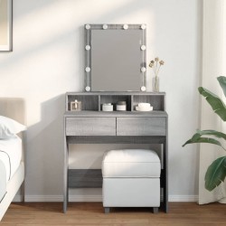 Sonata H Тоалетка с LED, сив сонома, 80x41x144,5 см - Măsuțe de toaletă și oglinzi