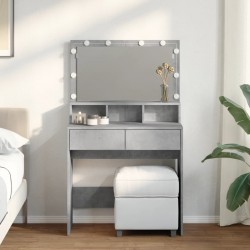 Sonata H Тоалетка с LED, бетонно сива, 80x41x134,5 см - Măsuțe de toaletă și oglinzi