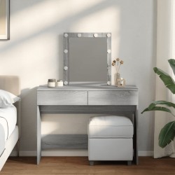 Sonata H Тоалетка с LED, сив сонома, 100x40x130 см - Măsuțe de toaletă și oglinzi