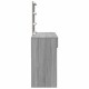 Sonata H Тоалетка с LED, сив сонома, 100x40x130 см