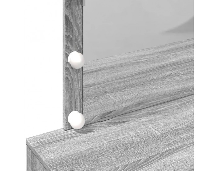 Sonata H Тоалетка с LED, сив сонома, 100x40x120 см