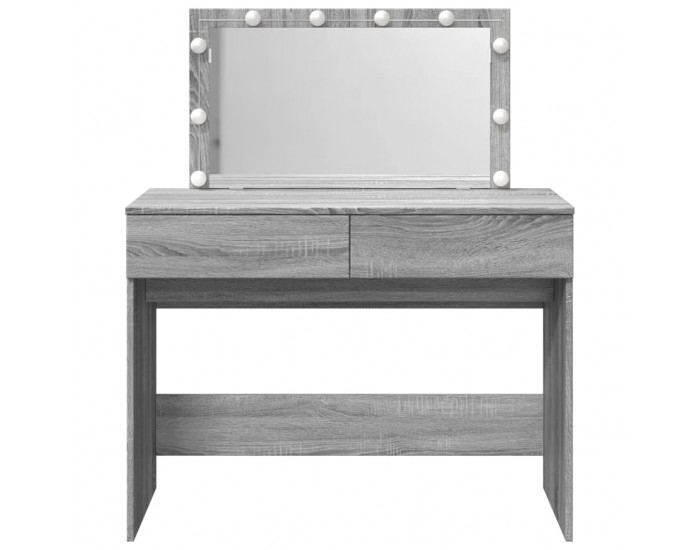 Sonata H Тоалетка с LED, сив сонома, 100x40x120 см