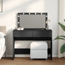 Sonata H Тоалетка с LED, черна, 100x40x120 см - Măsuțe de toaletă și oglinzi