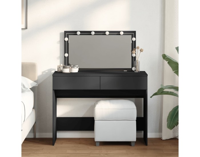Sonata H Тоалетка с LED, черна, 100x40x120 см