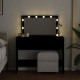 Sonata H Тоалетка с LED, черна, 100x40x120 см