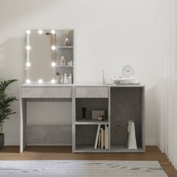 Sonata H LED тоалетка с шкаф, бетонно сиви, инженерно дърво - Dormitor