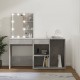 Sonata H LED тоалетка с шкаф, бетонно сиви, инженерно дърво
