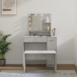 Sonata H Комплект тоалетка с LED, бетонно сива, инженерно дърво - Măsuțe de toaletă și oglinzi
