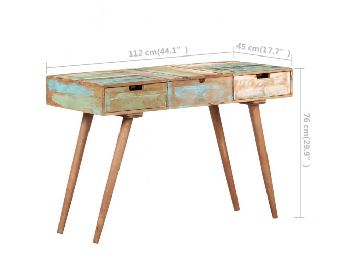 Sonata H Тоалетка с огледало, 112x45x76 см, регенерирано дърво масив