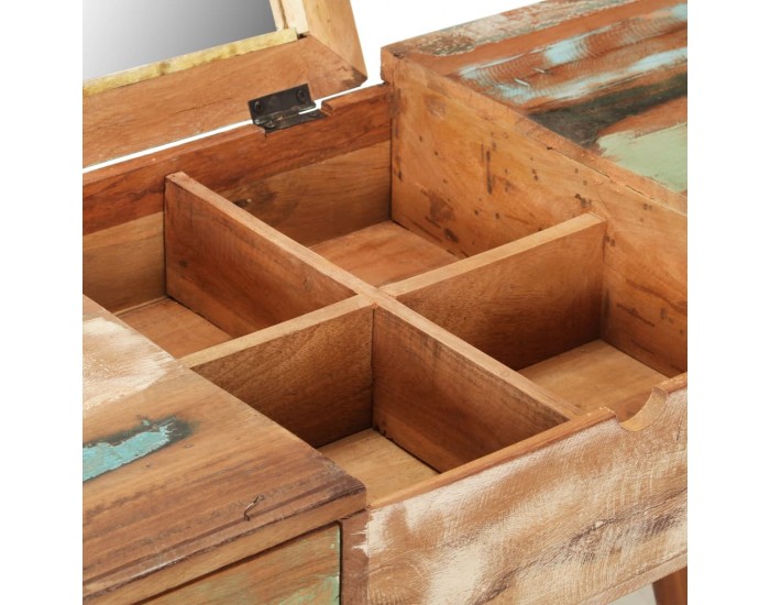 Sonata H Тоалетка с огледало, 112x45x76 см, регенерирано дърво масив