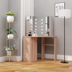 Sonata H Ъглова тоалетка с LED, дъб, 111x54x141,5 см - Măsuțe de toaletă și oglinzi