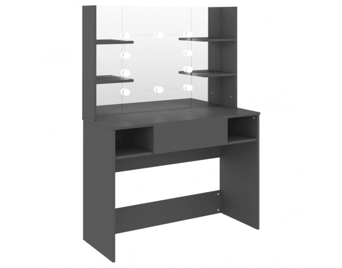 Sonata H Тоалетка с LED лампи, 100x40x135 см, МДФ, сива