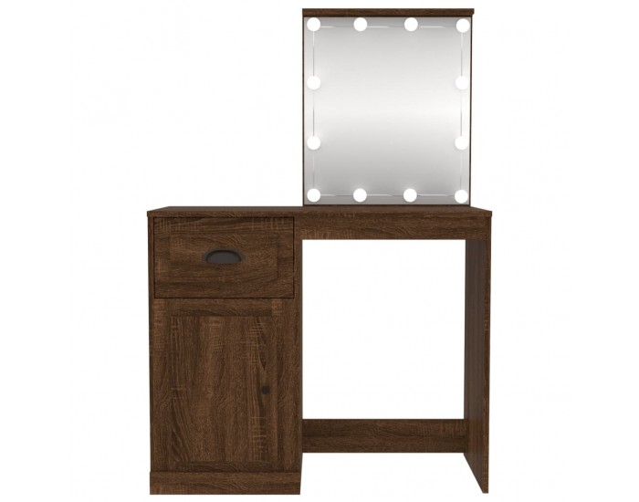 Sonata H Тоалетка с LED, кафяв дъб, 90x50x132,5см, инженерно дърво
