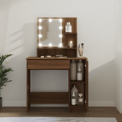 Sonata H Тоалетка с LED, кафяв дъб, 86,5x35x136 см - Măsuțe de toaletă și oglinzi