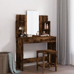 Sonata H Тоалетка с огледало, опушен дъб, 96x39x142 см - Măsuțe de toaletă și oglinzi