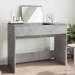 Sonata H Тоалетка с огледало, бетонно сива, 100x45x76 см - Măsuțe de toaletă și oglinzi