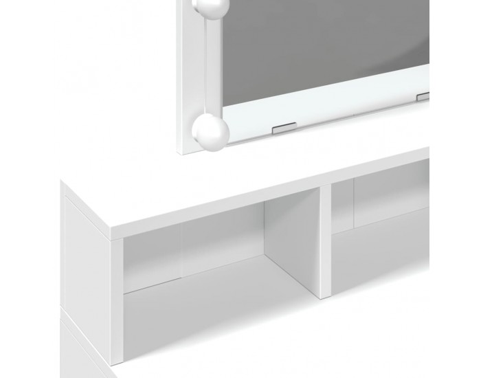 Sonata H Тоалетка с LED, бяла, 80x41x144,5 см