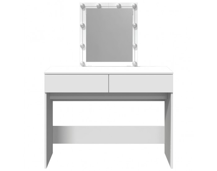 Sonata H Тоалетка с LED, бяла, 100x40x130 см