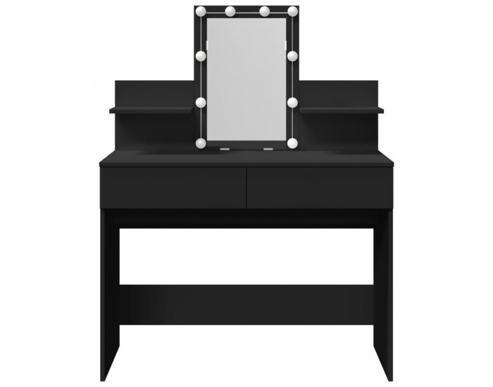 Sonata H Тоалетка с LED, черна, 100x40x130 см