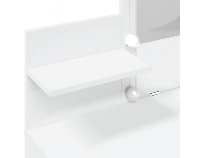 Sonata H Тоалетка с LED, бяла, 100x40x130 см