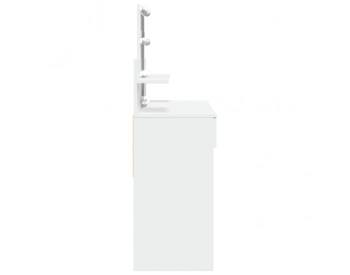 Sonata H Тоалетка с LED, бяла, 100x40x130 см
