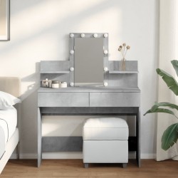 Sonata H Тоалетка с LED, бетонно сива, 100x40x130 см - Măsuțe de toaletă și oglinzi