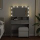 Sonata H Тоалетка с LED, сив сонома, 80x41x134,5 см