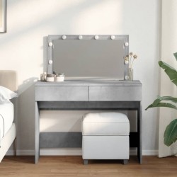 Sonata H Тоалетка с LED, бетонно сива, 100x40x120 см - Măsuțe de toaletă și oglinzi