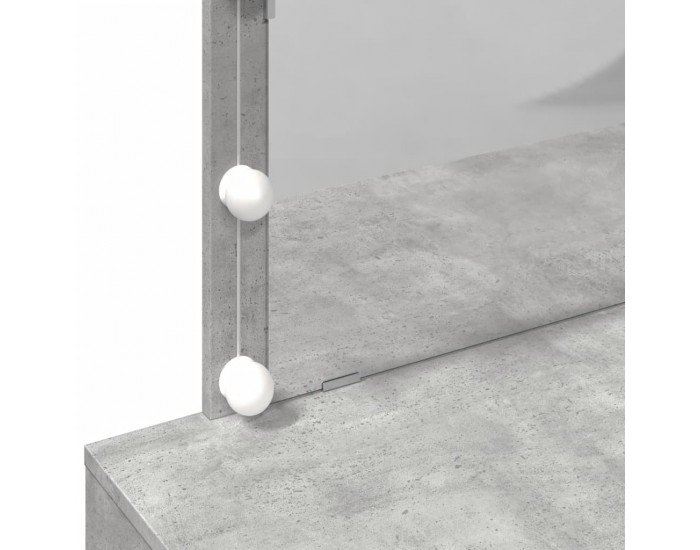 Sonata H Тоалетка с LED, бетонно сива, 100x40x120 см