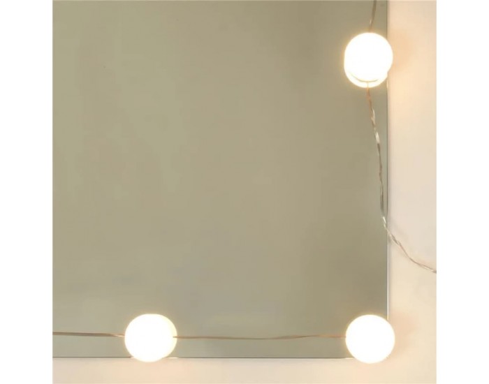 Sonata H Комплект тоалетка с LED, бяла, инженерно дърво
