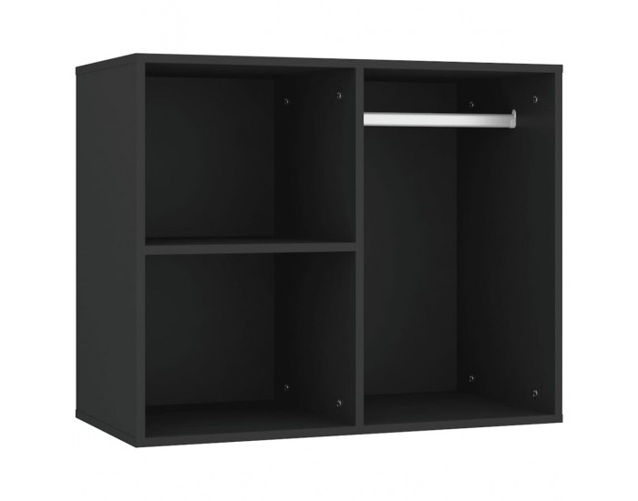 Sonata H LED тоалетка с шкафове, черна, инженерно дърво