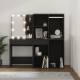 Sonata H LED тоалетка с шкафове, черна, инженерно дърво