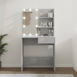 Sonata H Тоалетка с LED, бетонно сива, 74,5x40x141 см - Măsuțe de toaletă și oglinzi