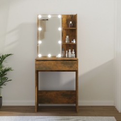 Sonata H Тоалетка с LED, опушен дъб, 60x40x140 см - Măsuțe de toaletă și oglinzi