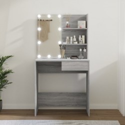 Sonata H Тоалетка с LED, сив сонома, 74,5x40x141 см - Măsuțe de toaletă și oglinzi