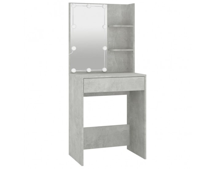 Sonata H Тоалетка с LED, бетонно сива, 60x40x140 см