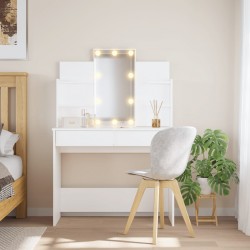Sonata H Тоалетка с LED лампи, бяла, 96x40x142 см - Măsuțe de toaletă și oglinzi