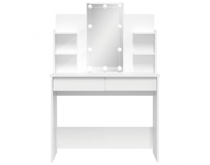 Sonata H Тоалетка с LED лампи, бяла, 96x40x142 см