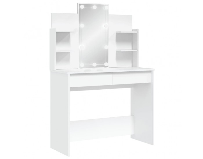 Sonata H Тоалетка с LED лампи, бяла, 96x40x142 см