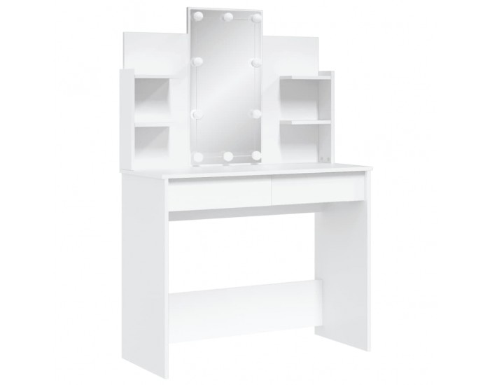 Sonata H Тоалетка с LED лампи, бяла, 96x40x142 см