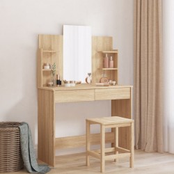 Sonata H Тоалетка с огледало, дъб сонома, 96x39x142 см - Măsuțe de toaletă și oglinzi