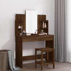 Sonata H Тоалетка с огледало, кафяв дъб, 96x39x142 см - Măsuțe de toaletă și oglinzi