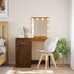 Sonata H Тоалетка с LED лампи, кафяв дъб, 90x42x132,5 см - Măsuțe de toaletă și oglinzi