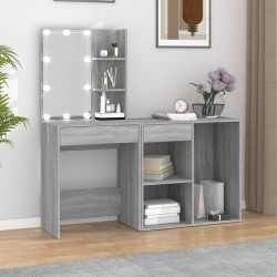 Sonata H LED тоалетка с шкаф, сив сонома, инженерно дърво - Dormitor