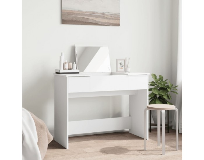 Sonata H Тоалетка с огледало, бяла, 100x45x76 см