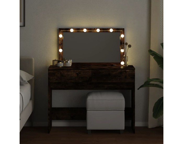 Sonata H Тоалетка с LED, опушен дъб, 100x40x120 см