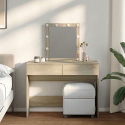 Sonata H Тоалетка с LED, дъб сонома, 100x40x130 см - Măsuțe de toaletă și oglinzi