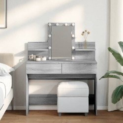 Sonata H Тоалетка с LED, сив сонома, 100x40x130 см - Măsuțe de toaletă și oglinzi