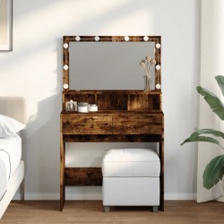 Sonata H Тоалетка с LED, опушен дъб, 80x41x134,5 см - Măsuțe de toaletă și oglinzi